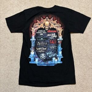 Universal Studios Halloween Horror Nights 2017 Shirt Mens Medium Black Tee Saw